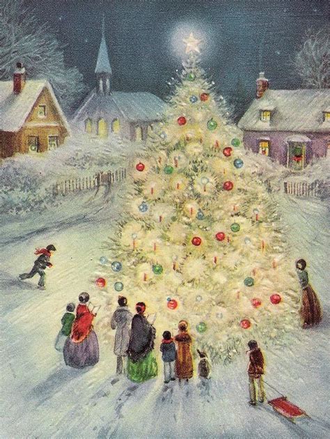 antique christmas paintings